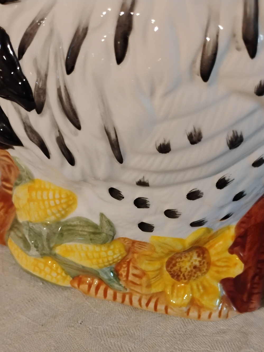 GKRO Large Collectible Rooster Cookie Jar - White and Black Vintage - Picture 9 of 10